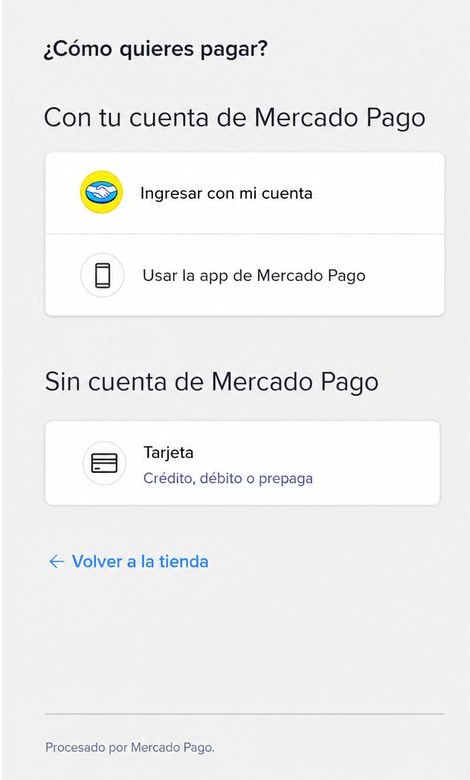 Checkout de Mercado Pago en el celular